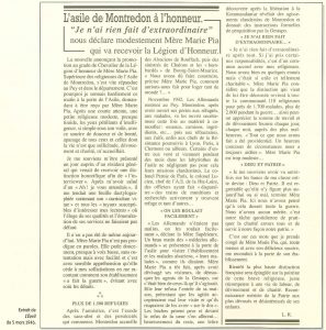 article de l’Eveil du 5 mars 1946